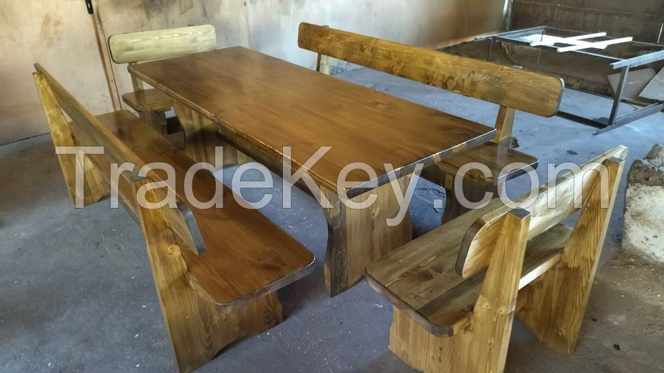 Production of Bavarian tables and benches.
