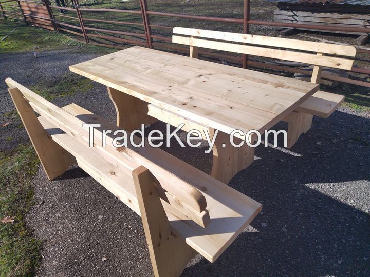 Production of Bavarian tables and benches.