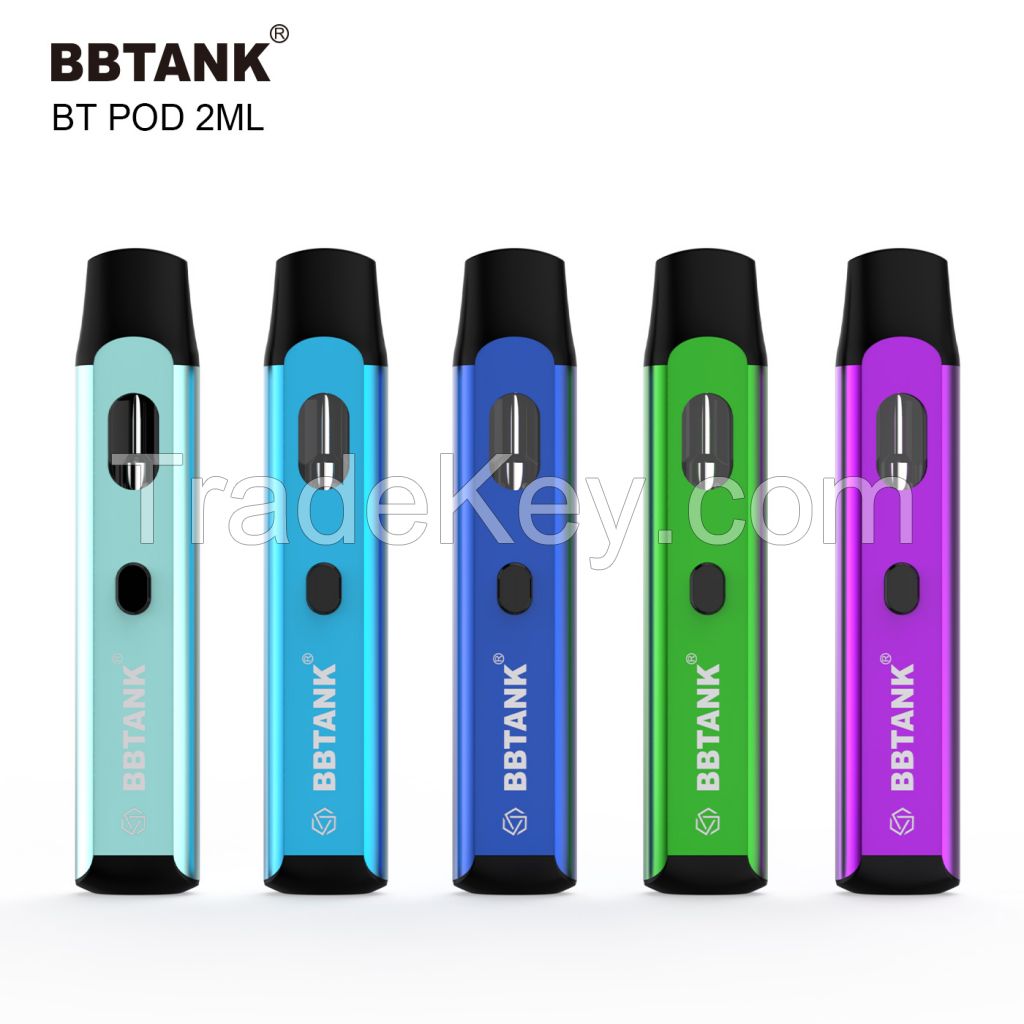 1ml 2ml Private Lable Thick oil BBtank Disposable 380mah Rechargeable Pod