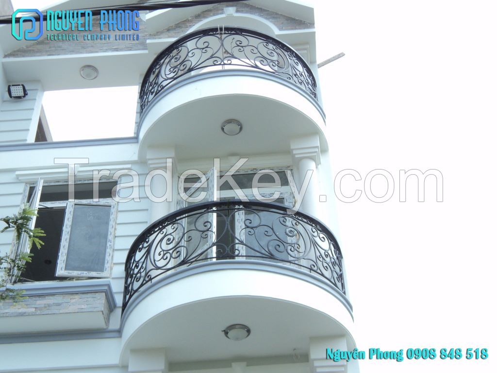 High-end wrought iron balcony railings