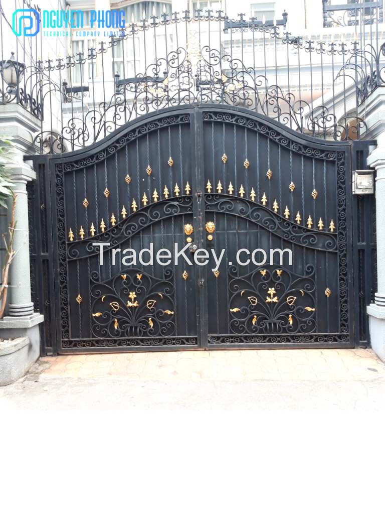Custom high-end wrought iron main gates