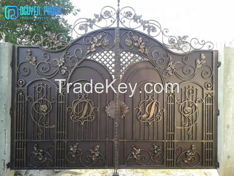 Custom high-end wrought iron main gates