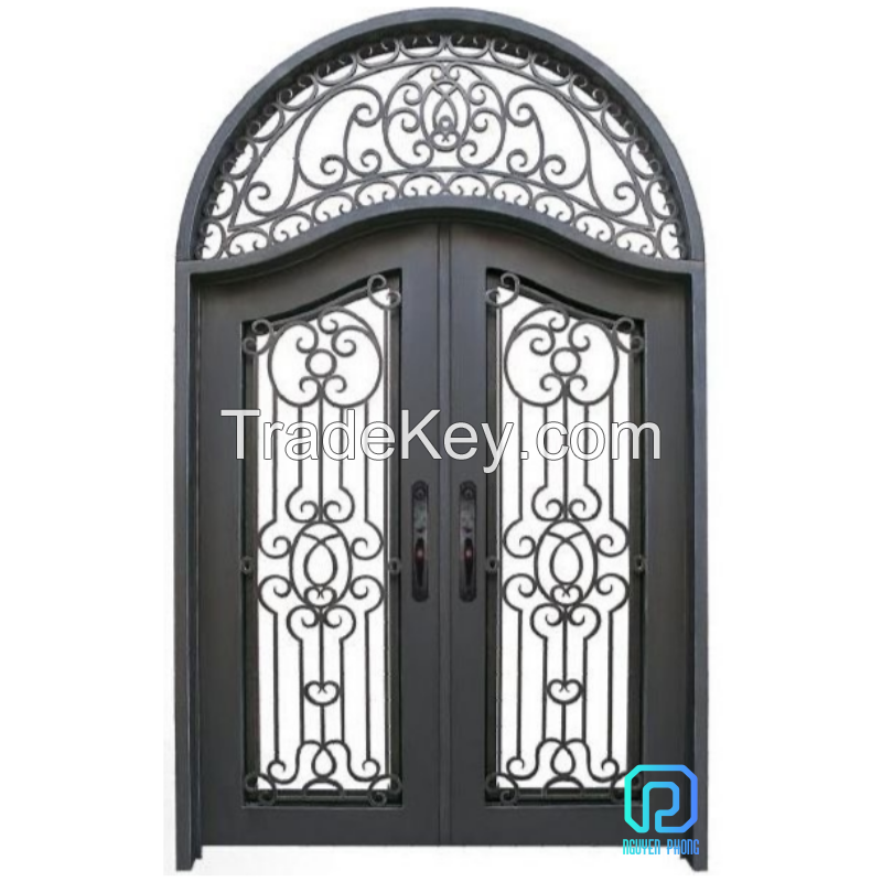 High-quality wrought iron entrance doors