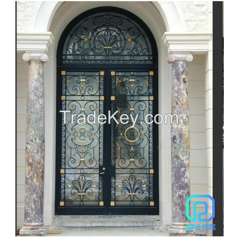 High-quality wrought iron entrance doors