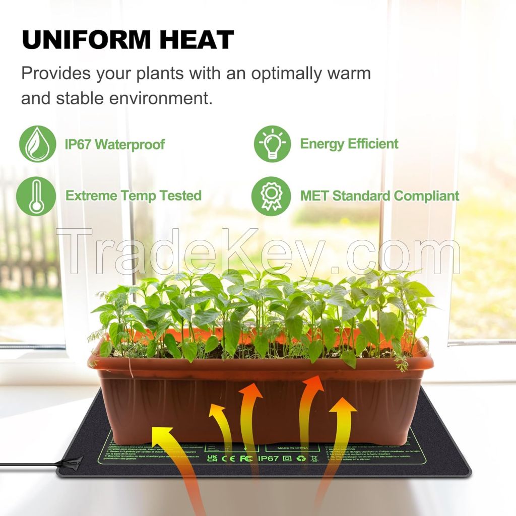 Plant heating pad seed starter heat mat with thermostat