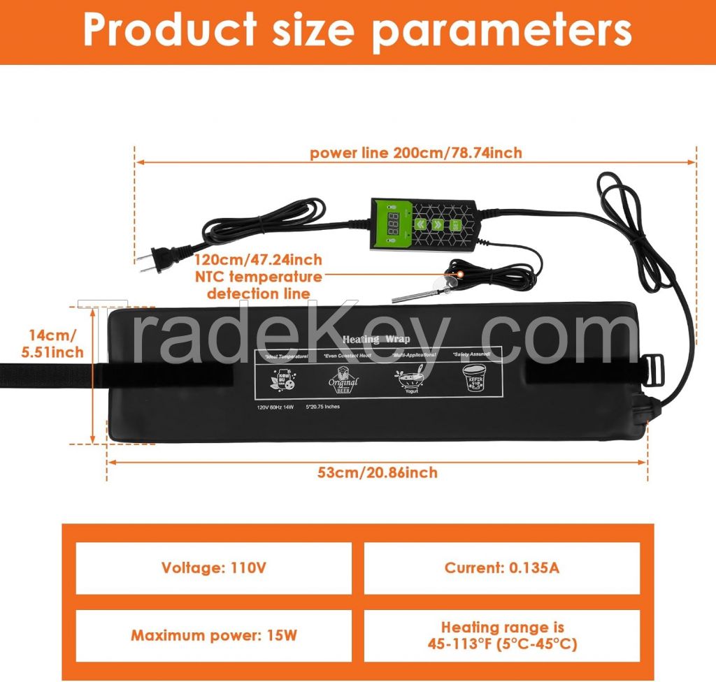 Fermentation Heat mat with Controller for home brewing kombucha fermentation