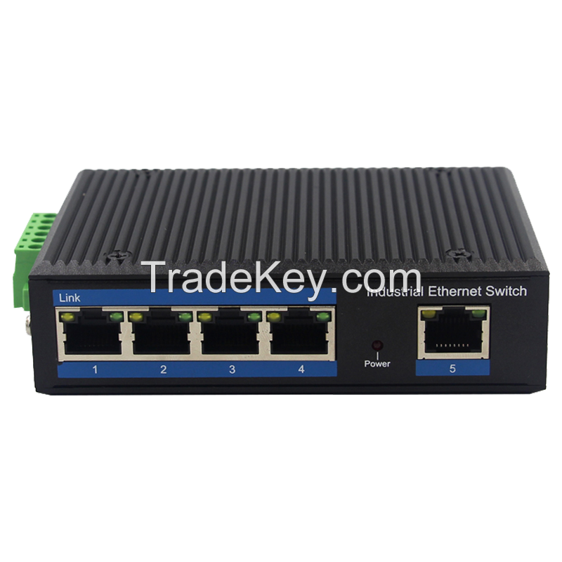 Ports Industrial PoE Switch 4*10/100/1000BASE-TX+1*RJ45 Gigabit Uplink Port Industrial PoE Ethernet Switch