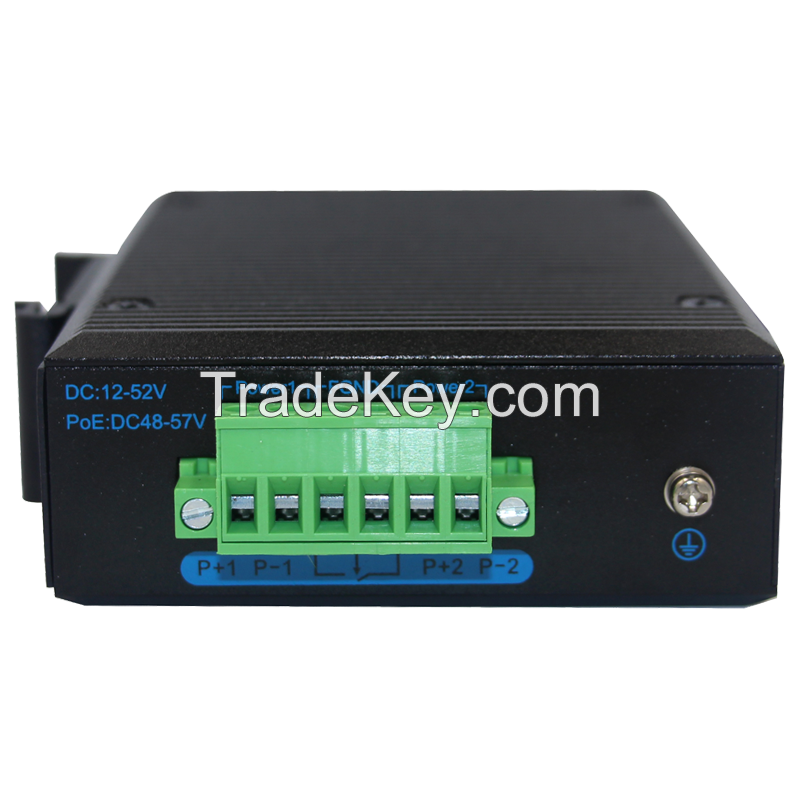 Ports Industrial PoE Switch 4*10/100/1000BASE-TX+1*RJ45 Gigabit Uplink Port Industrial PoE Ethernet Switch