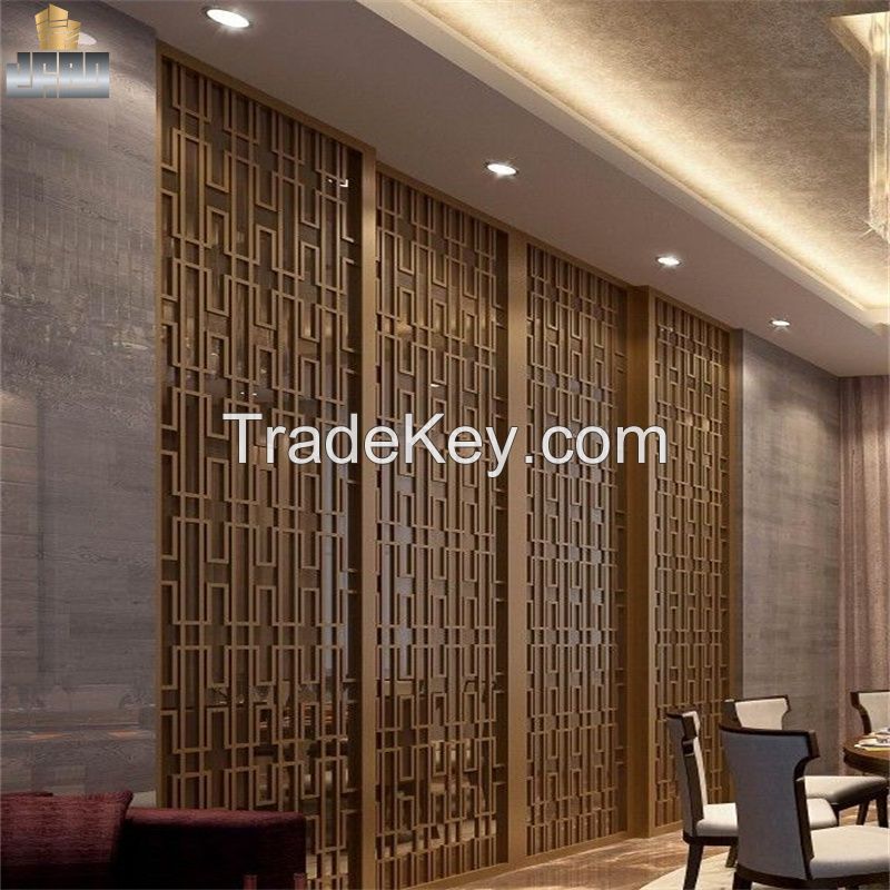 Modern Factory Price Customized Stainless Steel Material Gold Brushed Room Partition