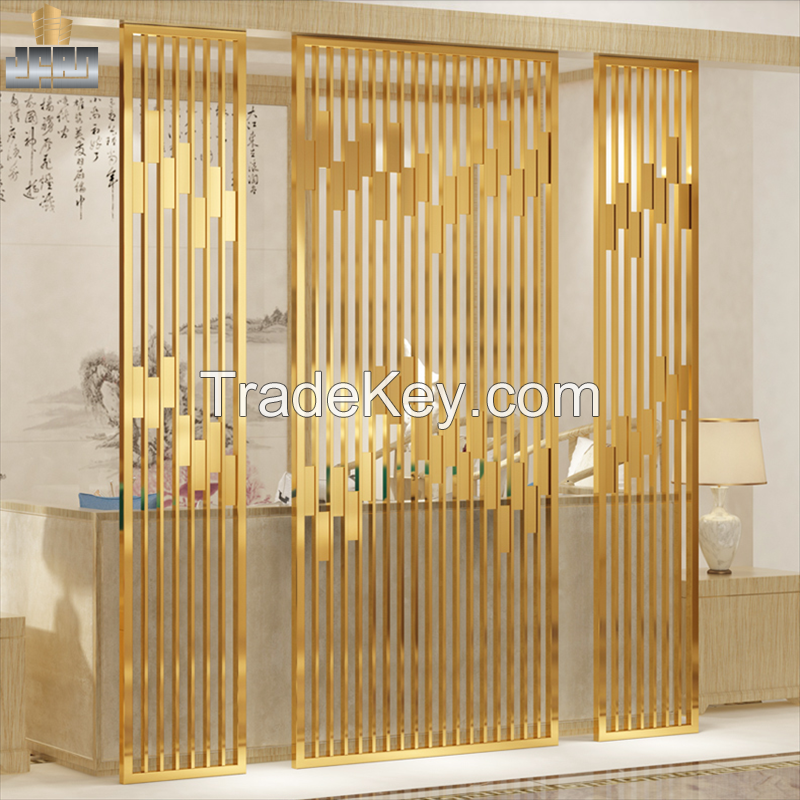 Modern Factory Price Customized Stainless Steel Material Gold Brushed Room Partition