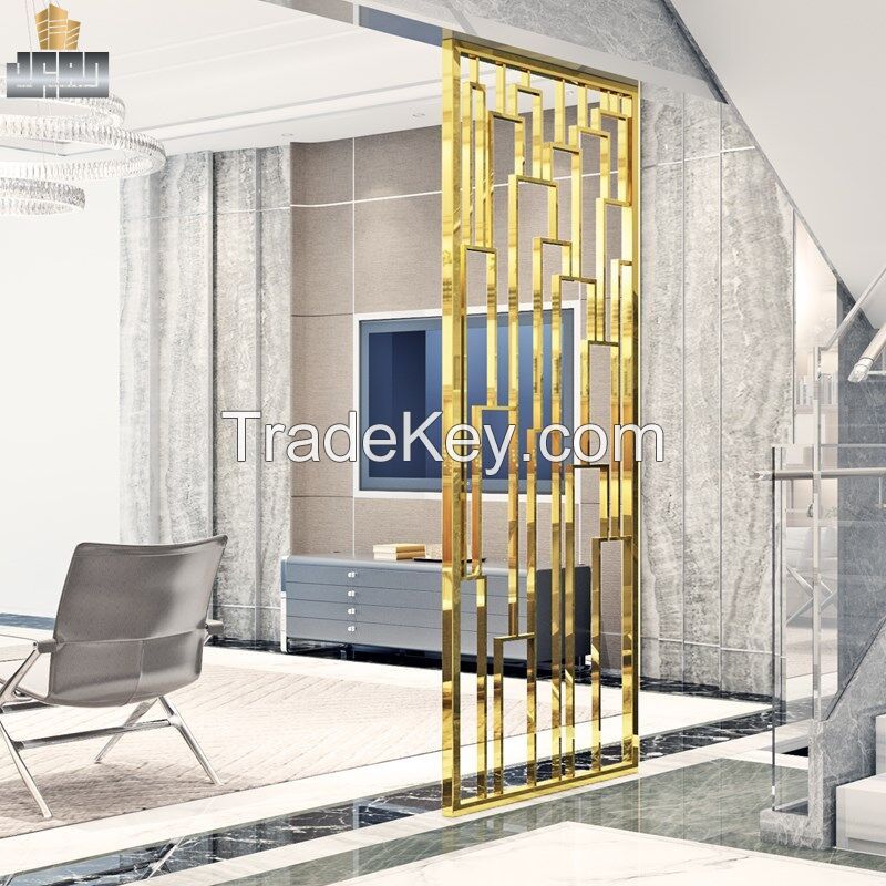 Luxury Villa Decoration Interior Partition Stainless Steel Living Room Divider