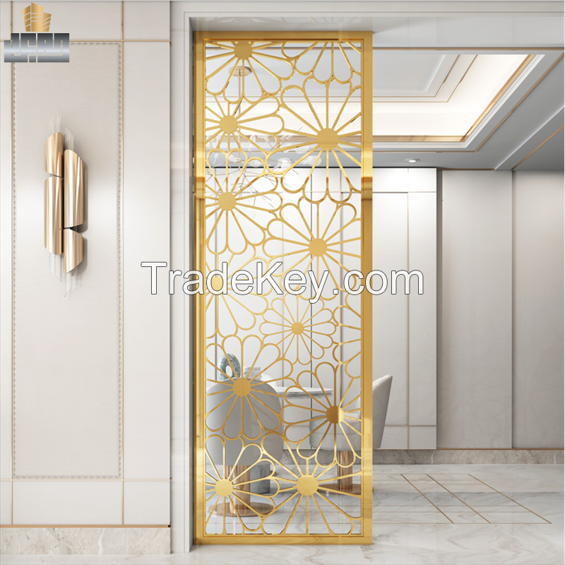 Newest Metal Stainless Steel Decoration Golden Divider Partition