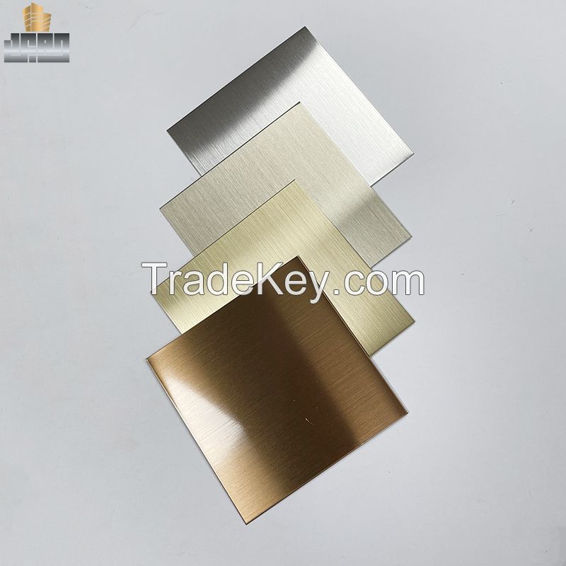 Coated Champagne Gold Hl Colored Stainless Steel Sheets