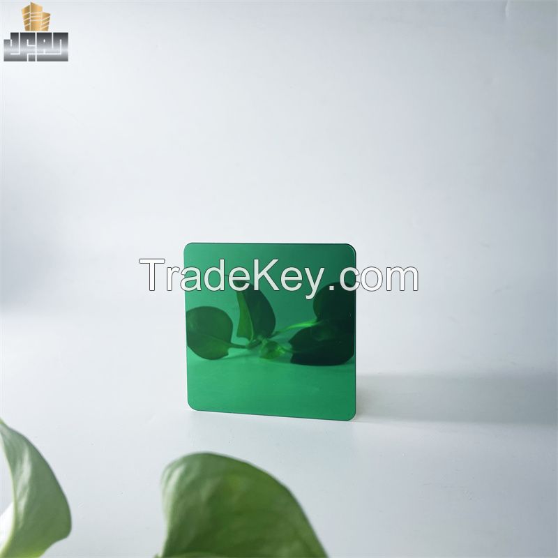 Emerald Green Mirror Finish Stainless Steel Metal Sheet Ceiling Decoative Panel