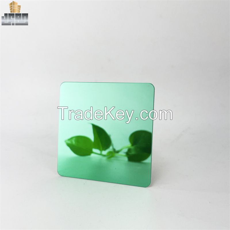 High End Decoration Mirror Polished Emerald Green Stainless Steel Wall Panel