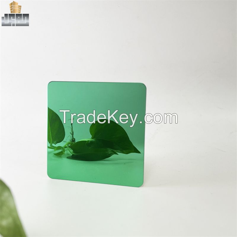 High End Decoration Mirror Polished Emerald Green Stainless Steel Wall Panel