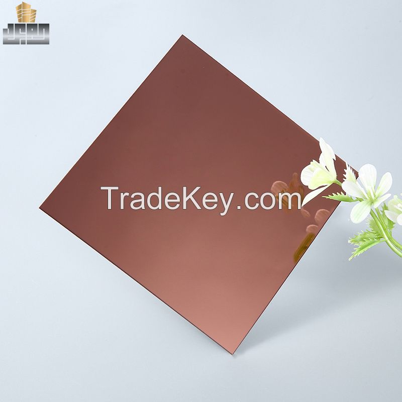 Sample Free SUS304 0.7mm 1220*4000 Rose Red Mirror Stainless Steel Sheets for Elevator Clading