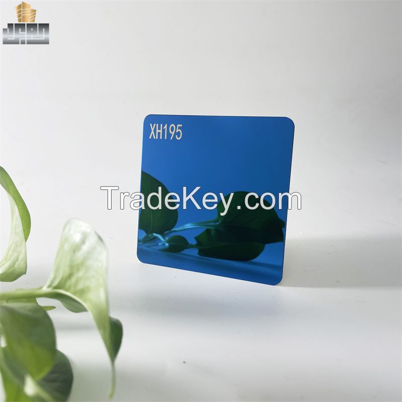 Wall Clading Panels 0.8mm Highly Polished Sapphire Blue Mirror Stainless Steel Sheets