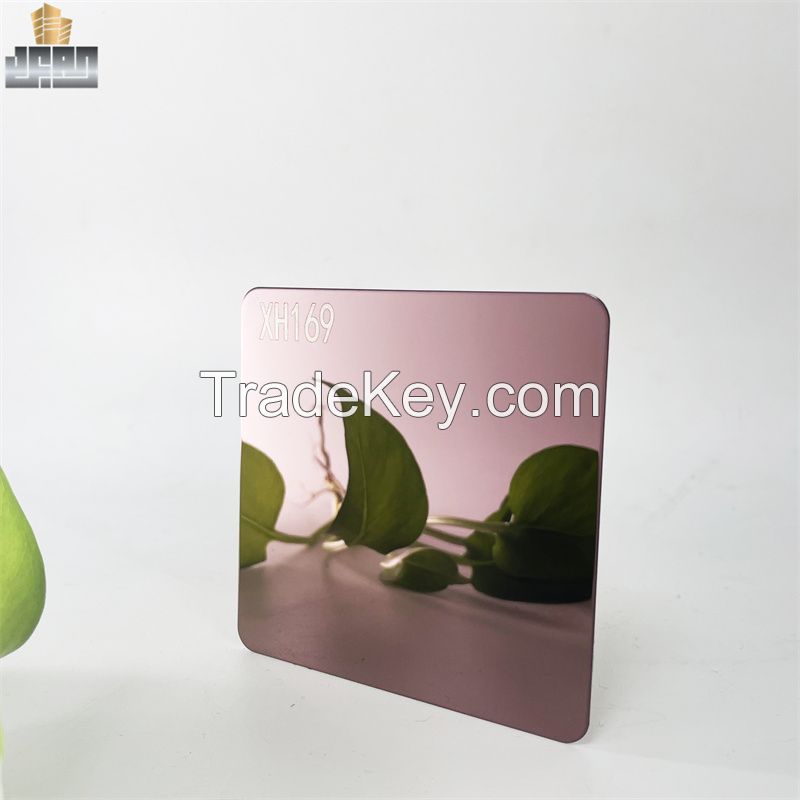 Rose Red Mirror Stainless Steel Sheets for Wall Panels