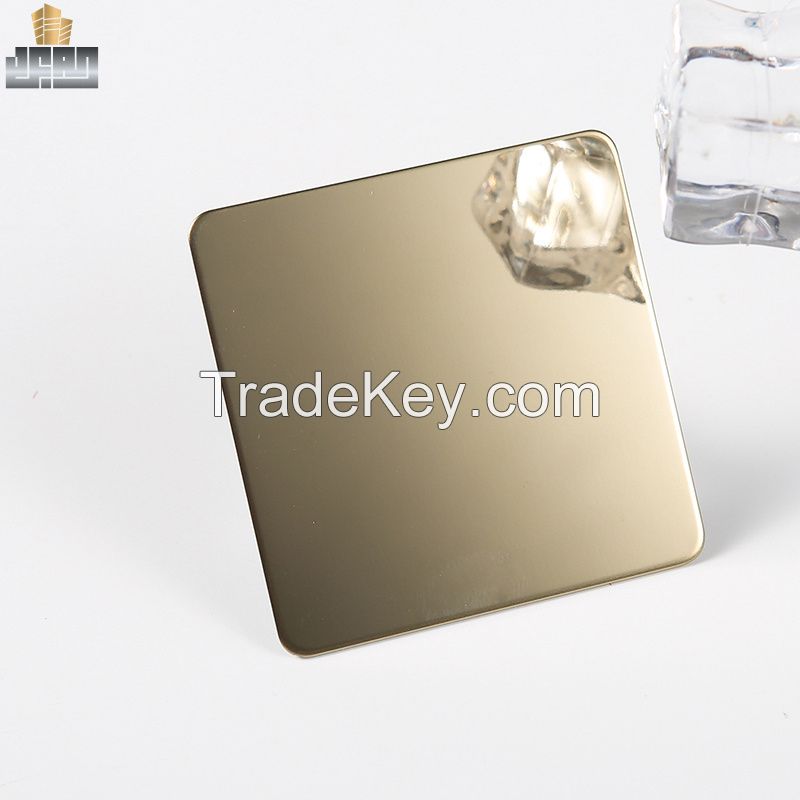 Champagne Gold Stainless Steel Plate Metal Fabrication PVD Coat Sheet