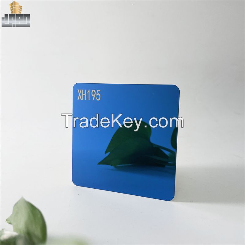 Wall Clading Panels 0.8mm Highly Polished Sapphire Blue Mirror Stainless Steel Sheets