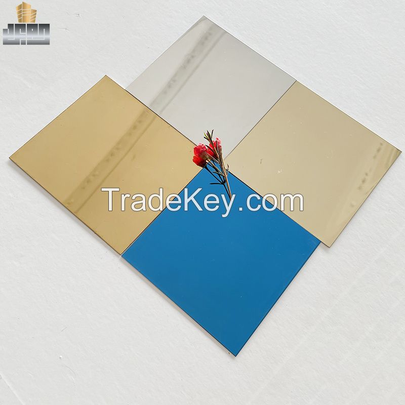 PVD Mirror Blue Color Coated Golden Coating Decorative 201 Stainless Steel Sheet