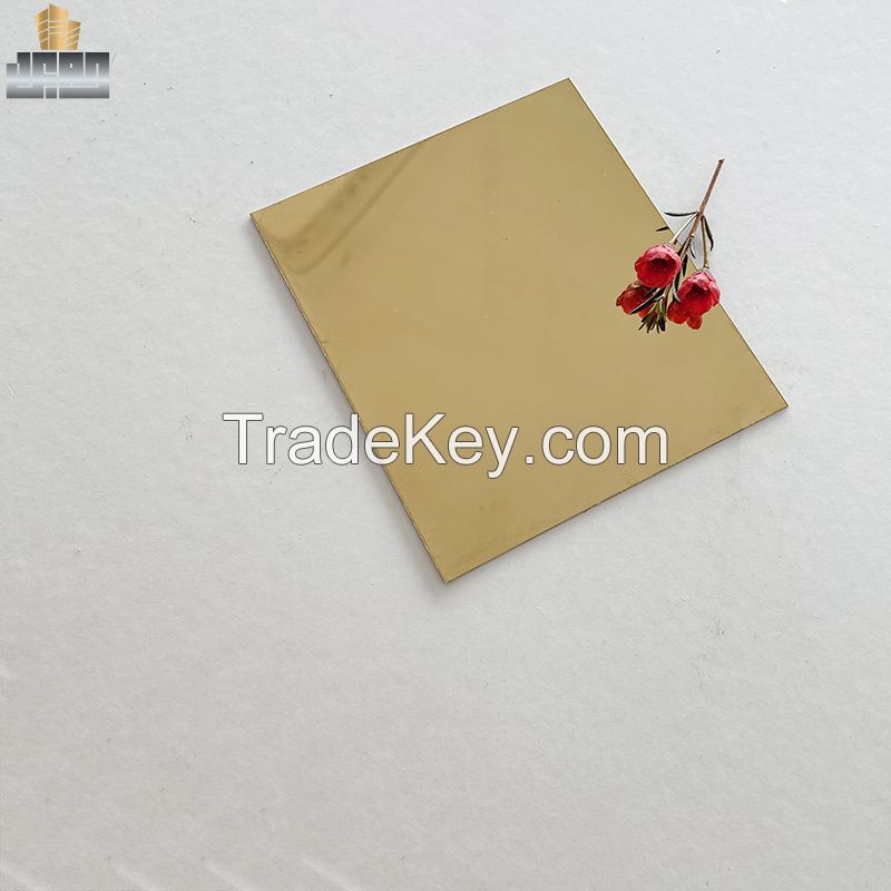 Wholesale SUS 304 Mirror Finish Titanium Gold Decorative Stainless Steel Sheet