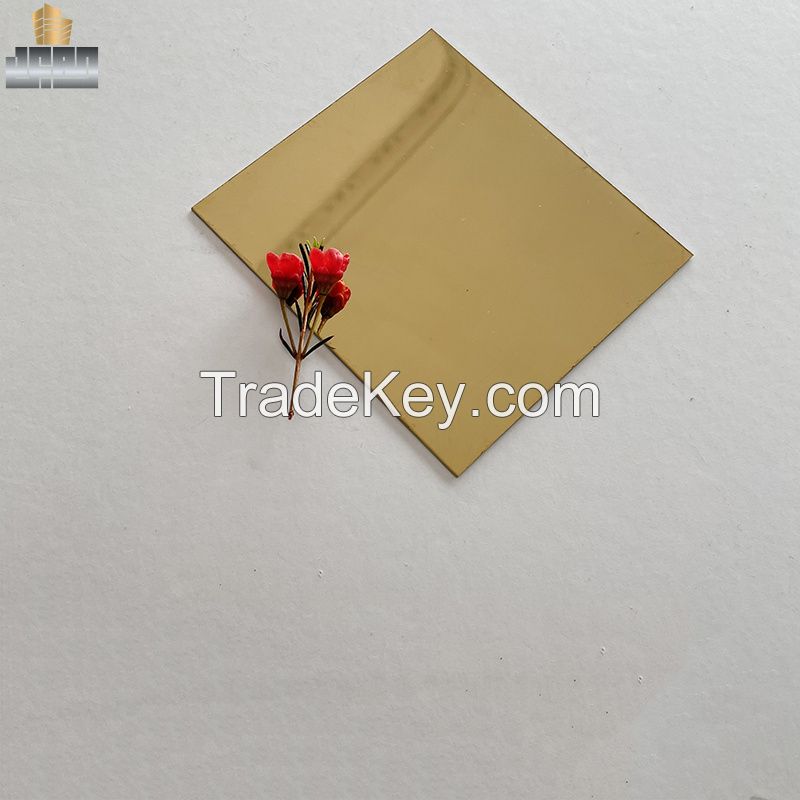 8K Mirror Polished Finish PVD Coated Titanium Gold Stainless Steel Sheet