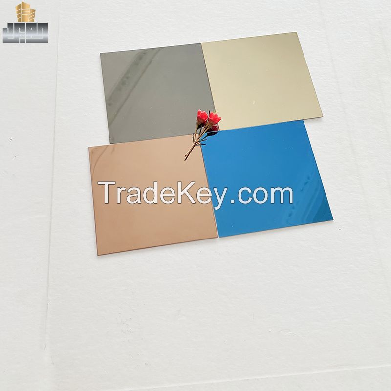 PVD Mirror Blue Color Coated Golden Coating Decorative 201 Stainless Steel Sheet