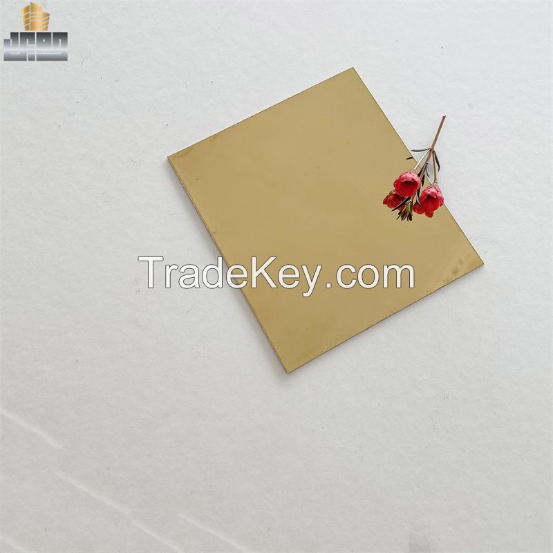 8K Mirror Polished Finish PVD Coated Titanium Gold Stainless Steel Sheet