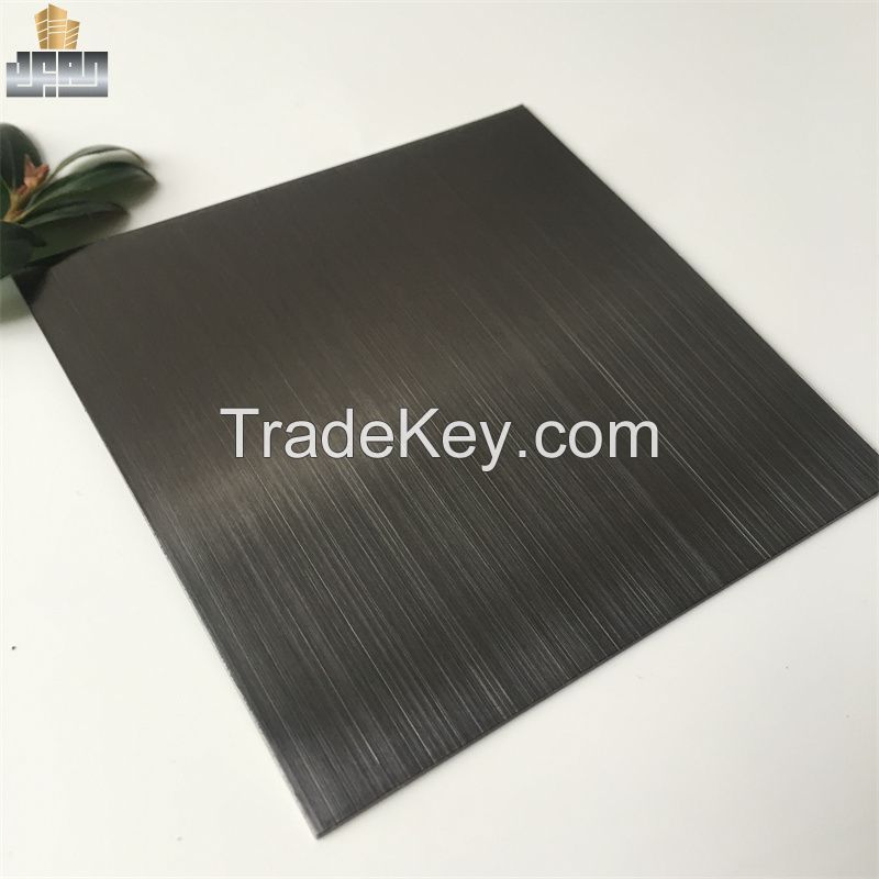 Wall Decorative Brushed Black Titanium Stainless Steel Metal Sheet for Sale 