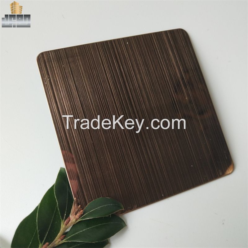 Ceiling Clading Panels Sheets 304 4*8 Wooden Grain Transfer Stainless Steel Decorative Sheets