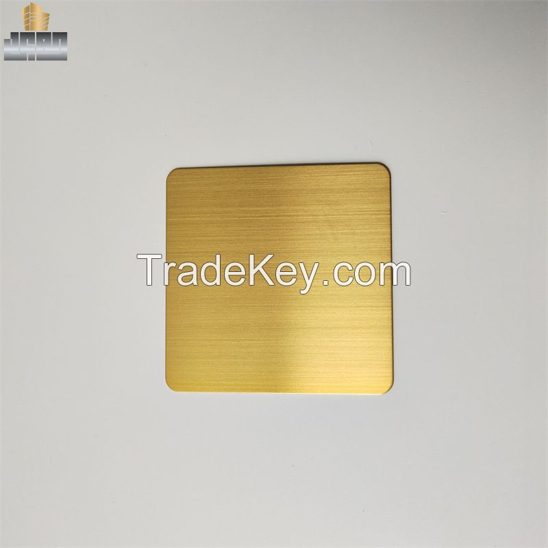 Hotel Elevator Clading Panel 4*8 304 Titanium Gold Hairline Stainless Steel Sheets