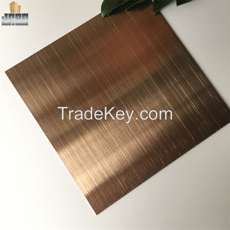 Ceiling Clading Panels Sheets 304 4*8 Wooden Grain Transfer Stainless Steel Decorative Sheets 