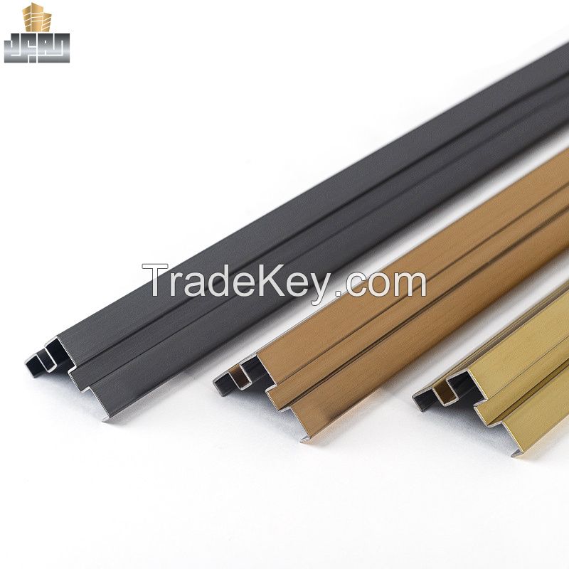 Free Easy Installation Solid T Metal Tile Trim Stainless Steel Tile Edge Trim 