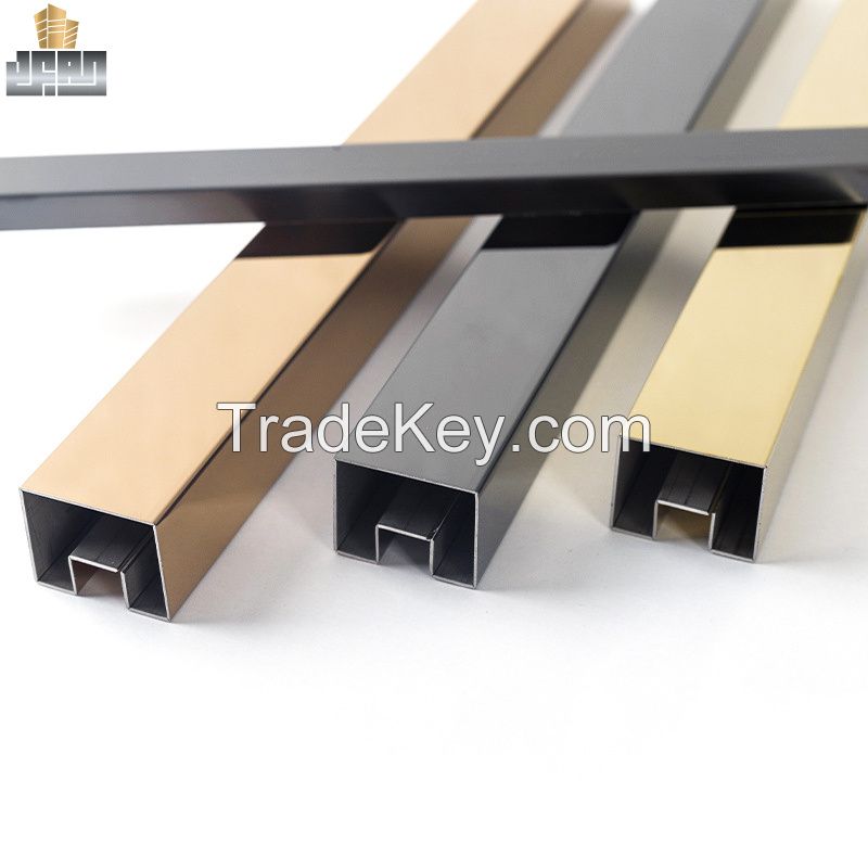 Free Easy Installation Solid T Metal Tile Trim Stainless Steel Tile Edge Trim