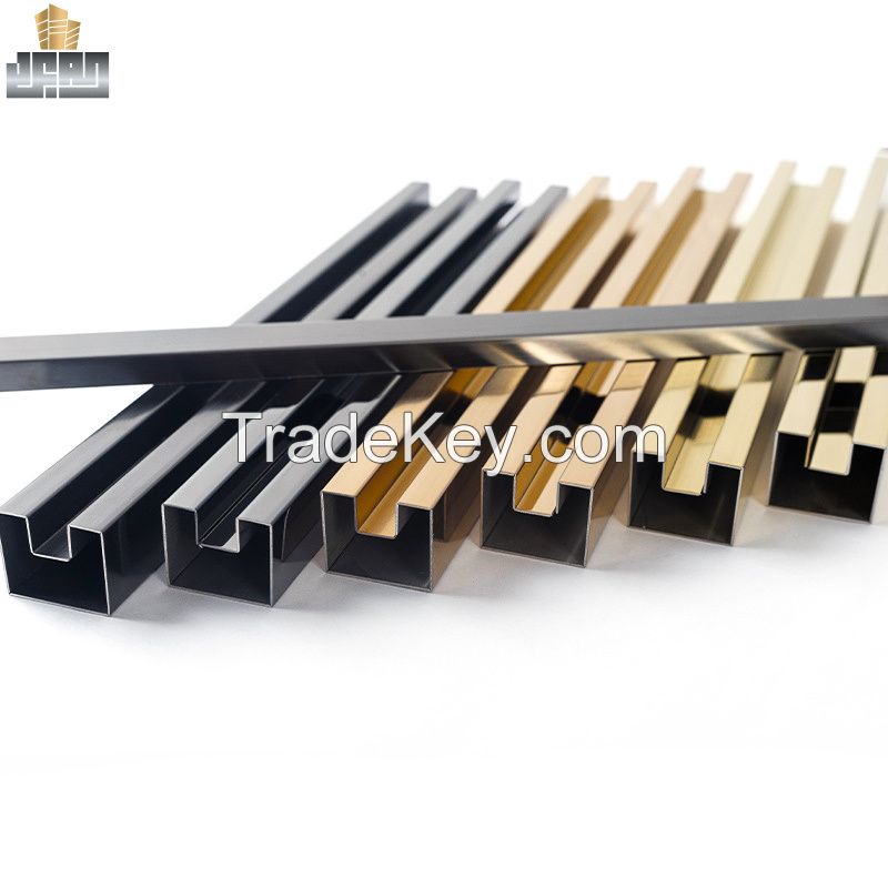 Free Easy Installation Solid T Metal Tile Trim Stainless Steel Tile Edge Trim 