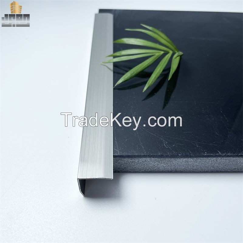 Kitchen Tile Decorative Profile Stainless Steel Tile Trim Silver Brushed L Profile 