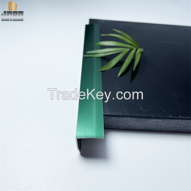 Green Hairline Stainless Steel L Shape Tile Trim Tile Edge Protection 