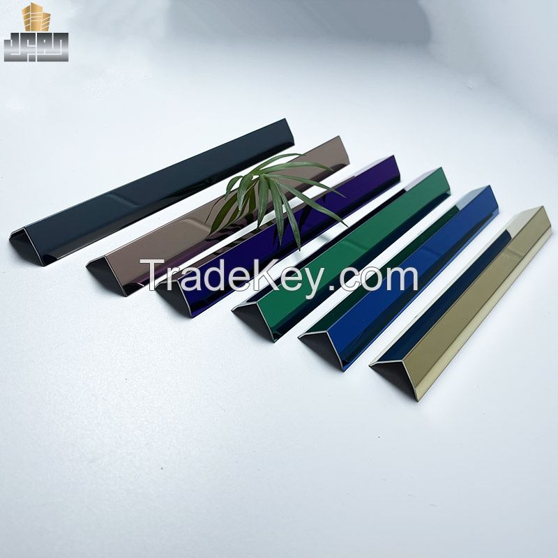 Steel Tile Trim Ceramic Tile Trim Modern Style Customizable Tile Profiles 