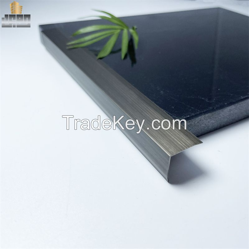 Bronze L Profile Floor Transition Strips Stainless Steel Floor Tile Trim 