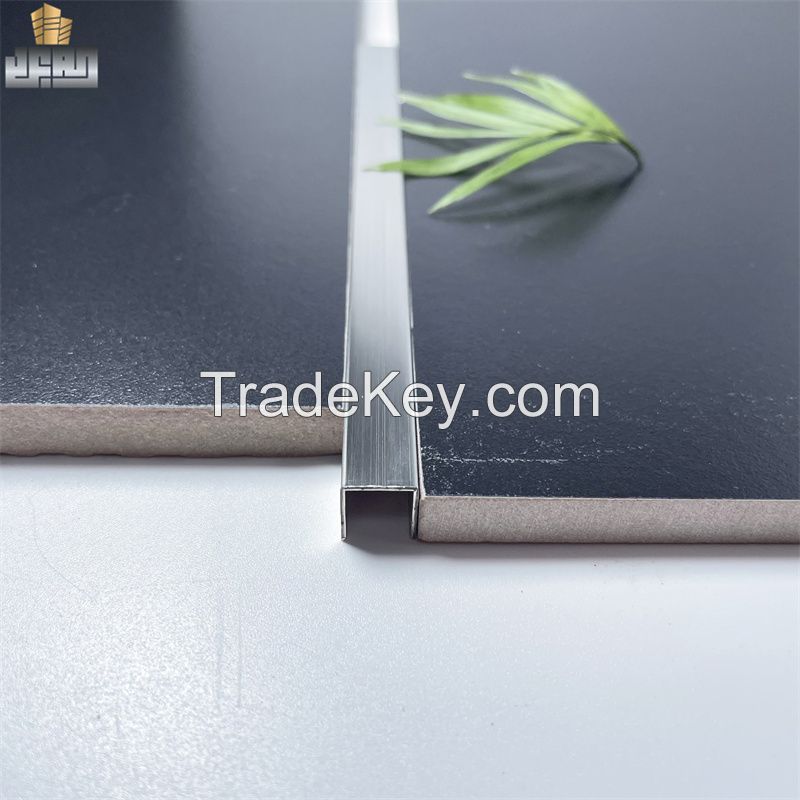 Stainless Steel Skirting Baseboard Flooring Accessories Silver U Channel 