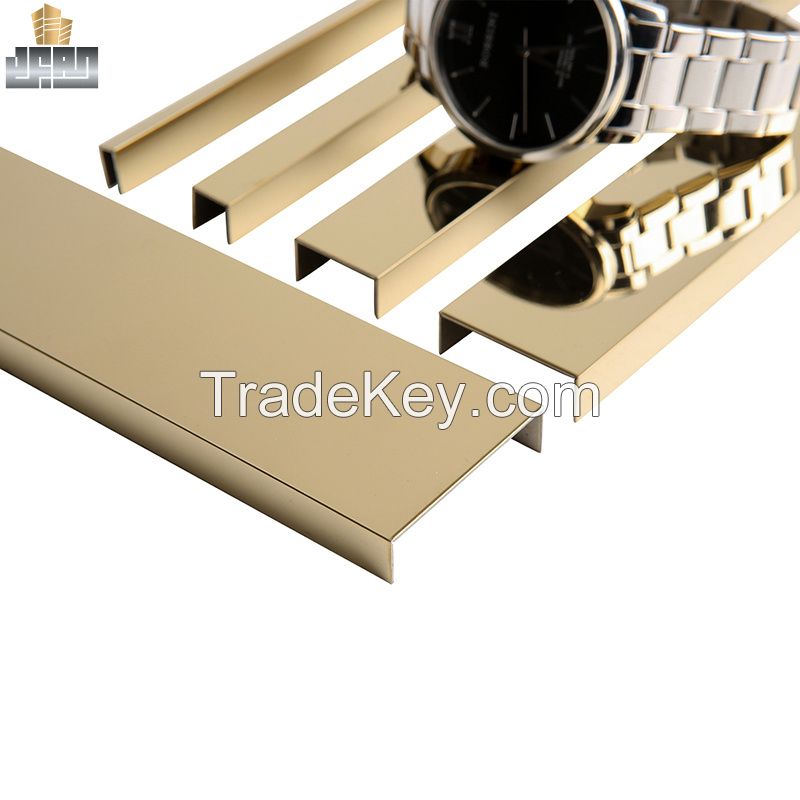 *10 Shape Gold Mirror Stainless Steel Tile Trims