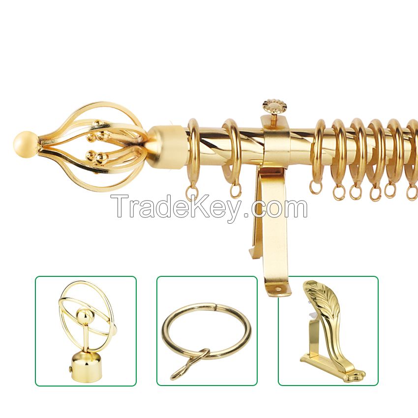 Gold Adjustable Curtain Rod Bracket Curtain Rod and Curtain Accessories Curtain  Rod Wholesale - China Curtain Rod, Curtain Rod Accessories Poles