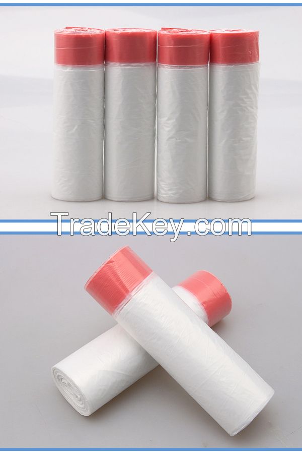 Biodegradable Thick Plastic Trash Bags with Tie Tape Drawstring