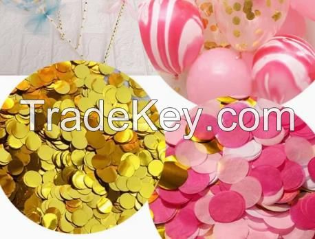 Wholesale Shape Rose Gold Chips Tablecloth Little Mix Pack White Verde Bulk Vase Set Paper Pet Foil Custom Star Wedding Confetti Colorful Paper Confetti Cannon