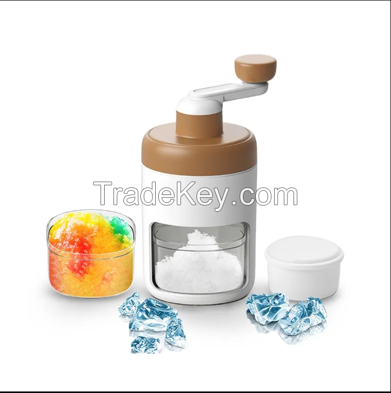 Hand-crank Ice Shaver And Snow Cone Portable Ice Crusher And Shaved Ice Machine Manual Crushing