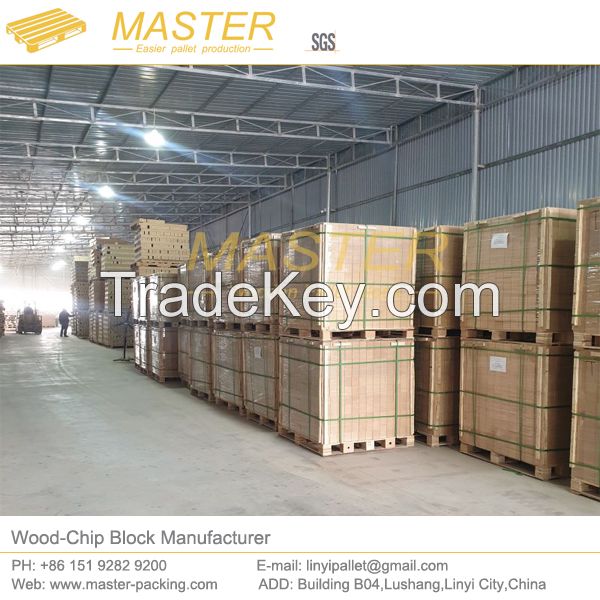 Wood Chip Blocks for Free Fumigation Wooden Pallet Feet 90*90*90mm