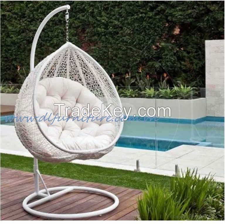 Poly rattan ourdoor furniture swing chair