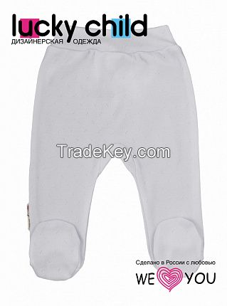 Lucky Child Sweater Footed Baby Pants Pure Cotton